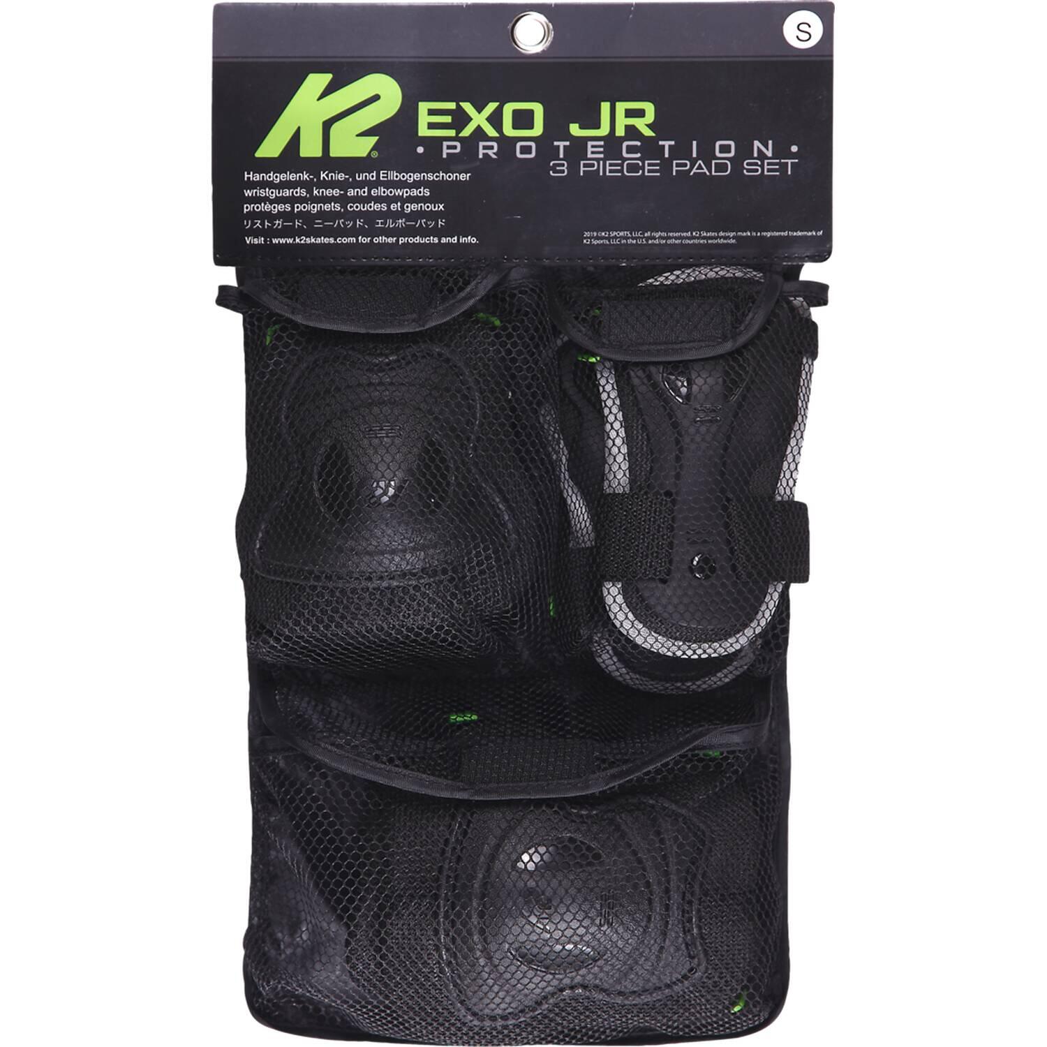 K2 Exo Pad Protektorenset Junior (S, black/green)