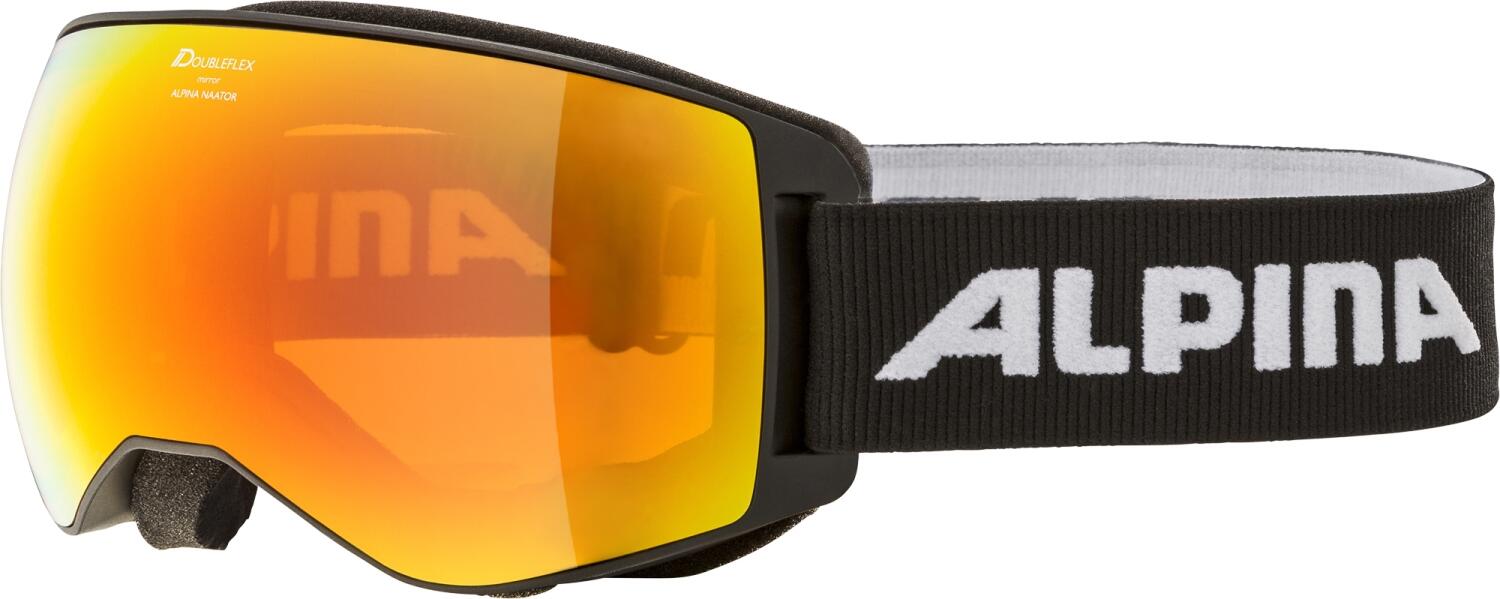 Alpina Naator HM Skibrille (831 black, Scheibe: Hicon Mirror, orange (S2) sphärisch)