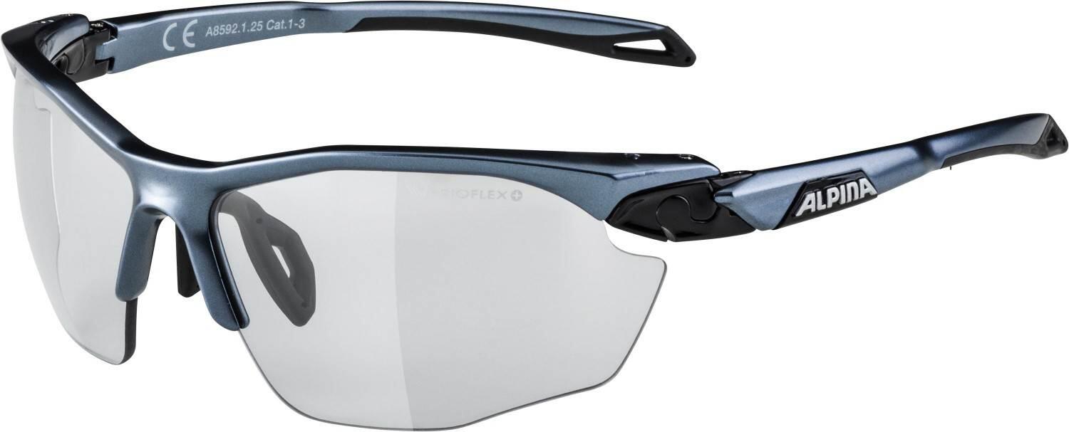 Alpina Twist Five HR VL Sportbrille (125 tin/black, Scheibe: Varioflex, black (S1-3))