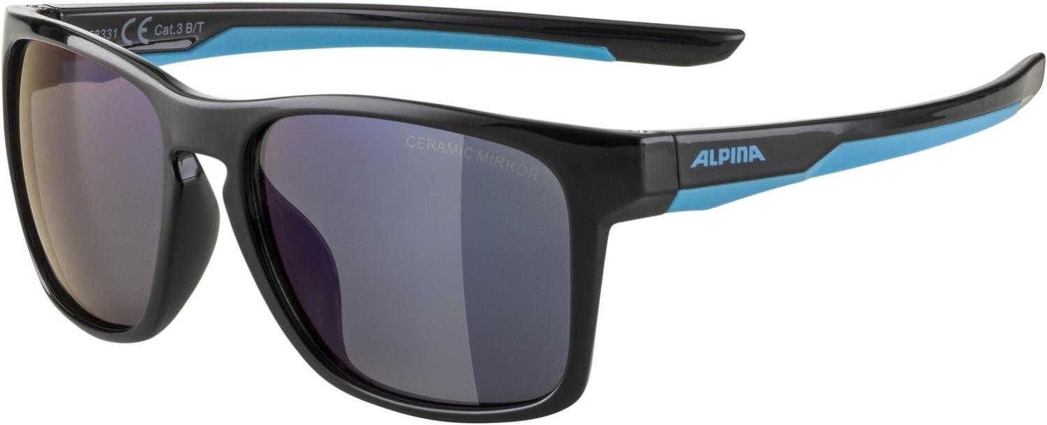 Alpina Flexxy Cool Kids I Sonnenbrille (331 black/cyan, Ceramic, Scheibe: blue mirror (S3))