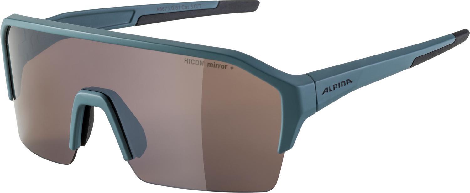 Alpina RAM HM+ Sportbrille Halbrahmen (081 dirtblue matt, Scheibe: Q-Lite silver mirror (S3))