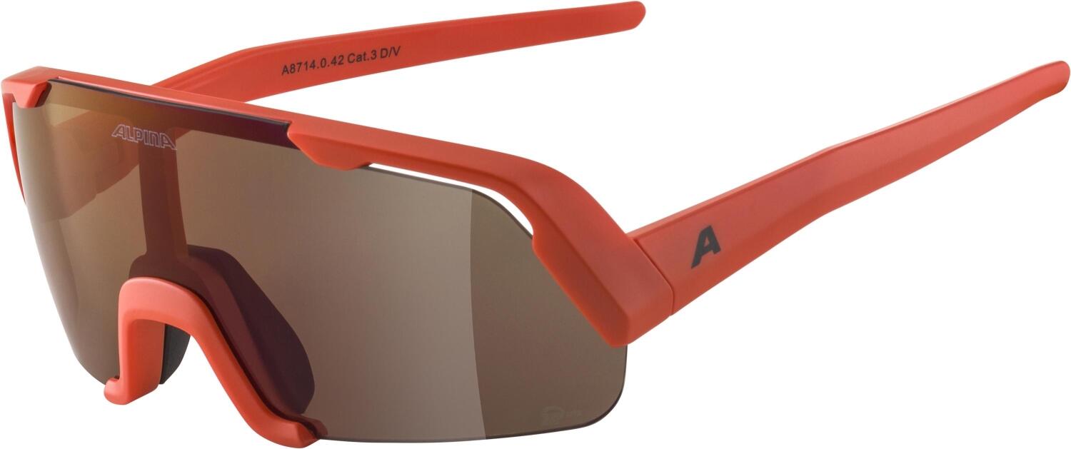 Alpina Rocket Youth Q-Lite Sportbrille (042 pumkin/orange matt, Scheibe: Q-Lite red mirror (S3))