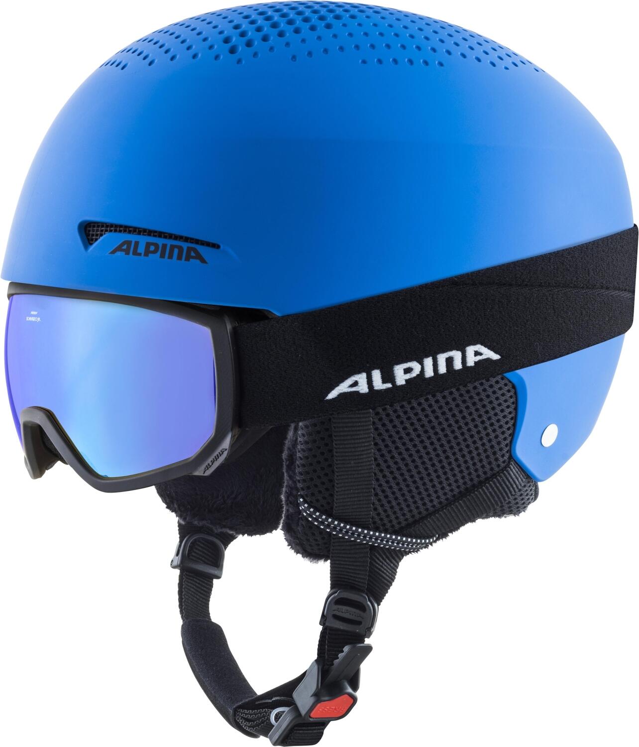 4003692307163 - Zupo Set Skihelm + Skibrille Scarabeo (Größe 48-52 cm 80 blue matt inkl Scarabeo)