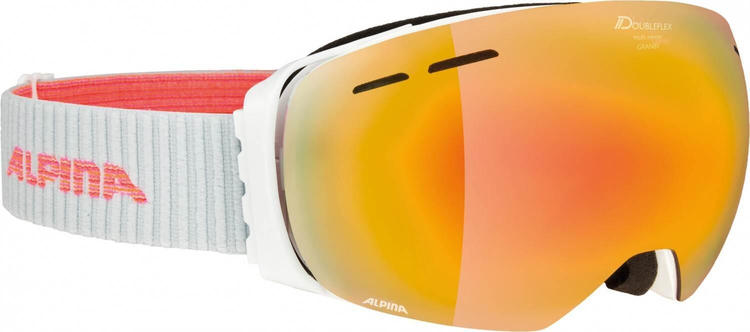 Alpina Granby Skibrille (812 white, Scheibe: MULTIMIRROR red (S2))