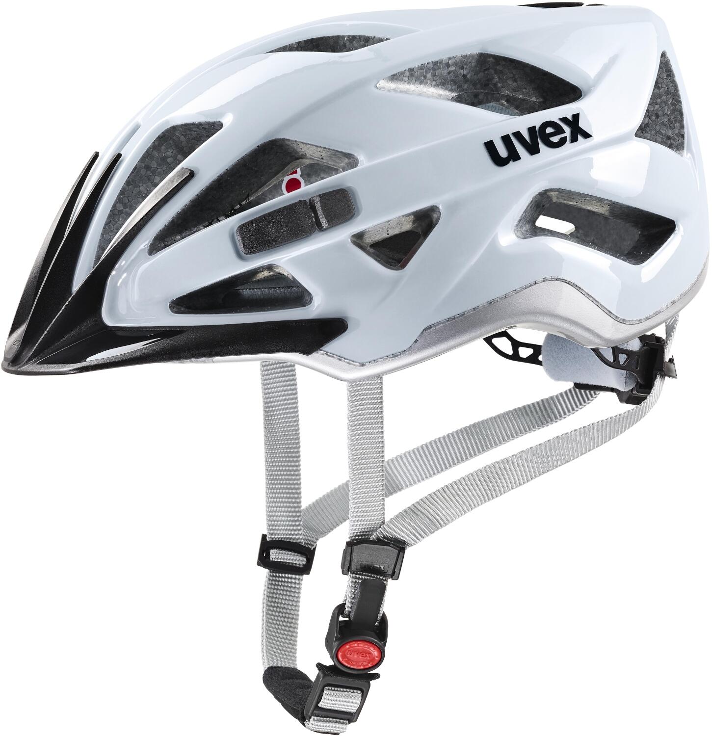 uvex Active Fahrradhelm (56-60 cm, 10 cloud/silver)