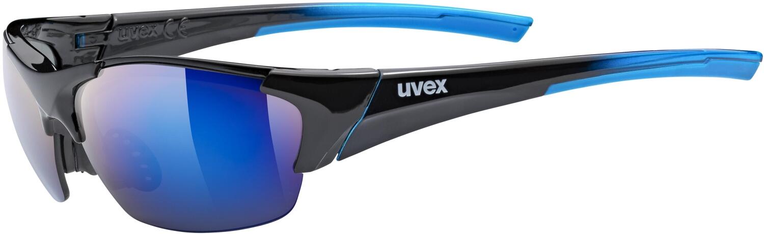 4043197324654 - uvex Blaze III Sonnenbrille (Farbe 2416 black blue mirror blue (S3) litemirror orange (S1) clear (S0))