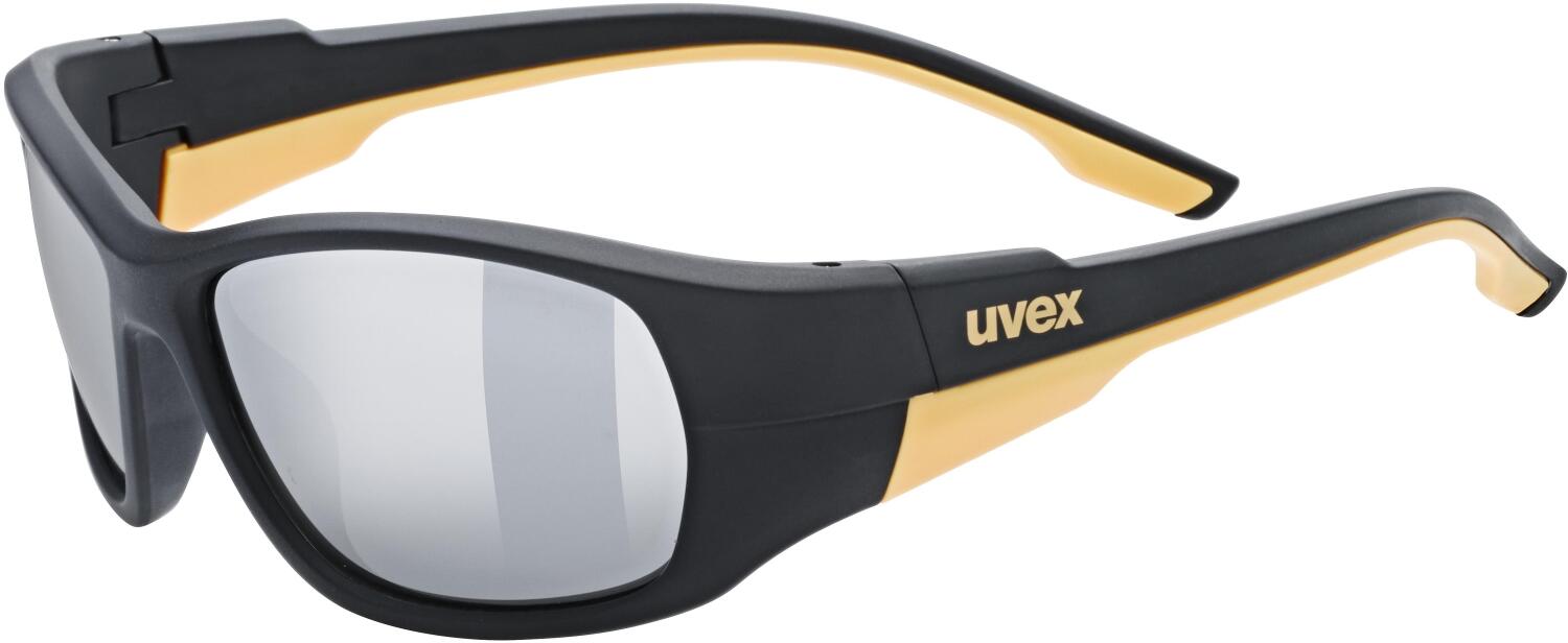 uvex Sportstyle 514 Kinder Sonnenbrille (2216 black matt, mirror silver (S3))
