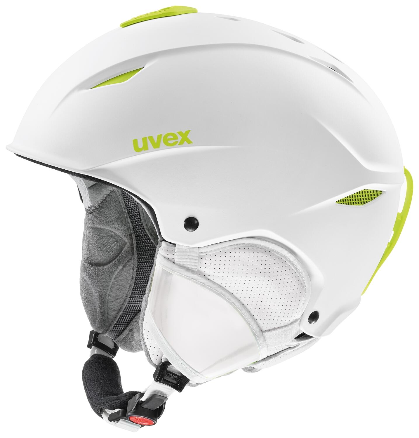 uvex Primo Skihelm (52-55 cm, 16 white/lime mat)