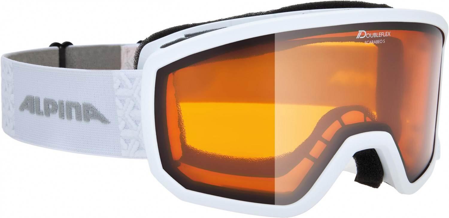 Alpina Scarabeo Small Skibrille DH (111 white gloss, Scheibe: orange (S2))