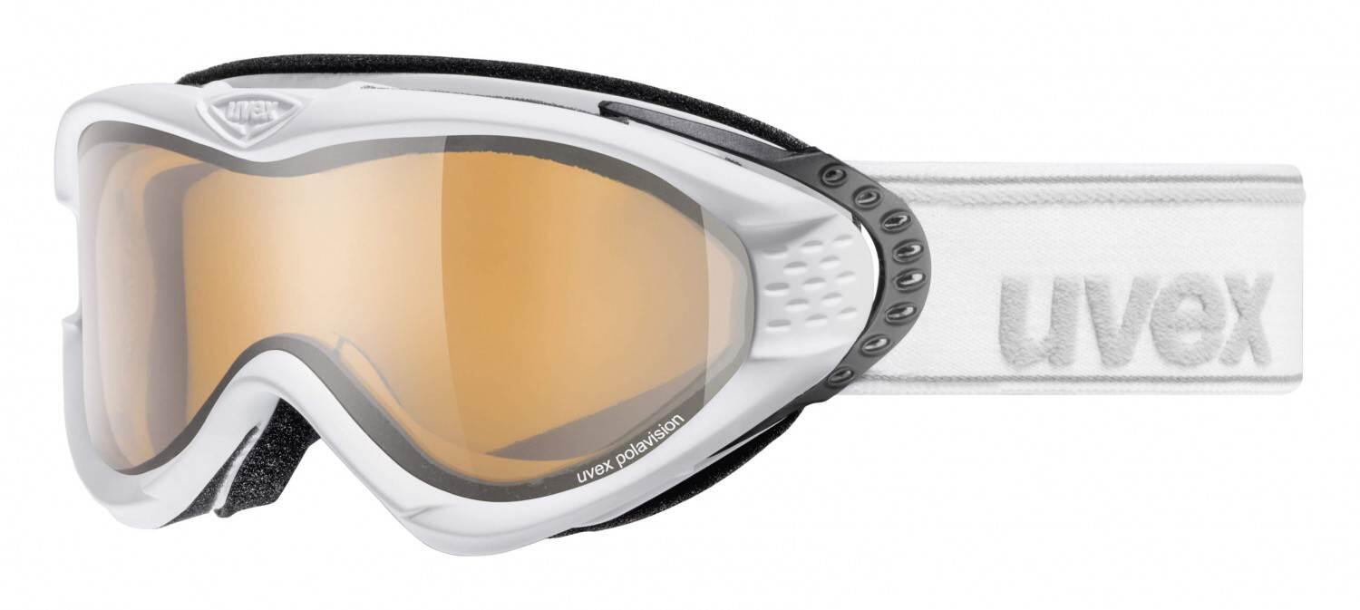 uvex Skibrille Onyx Polavision (1121 polarwhite mat, double lens, polavision)