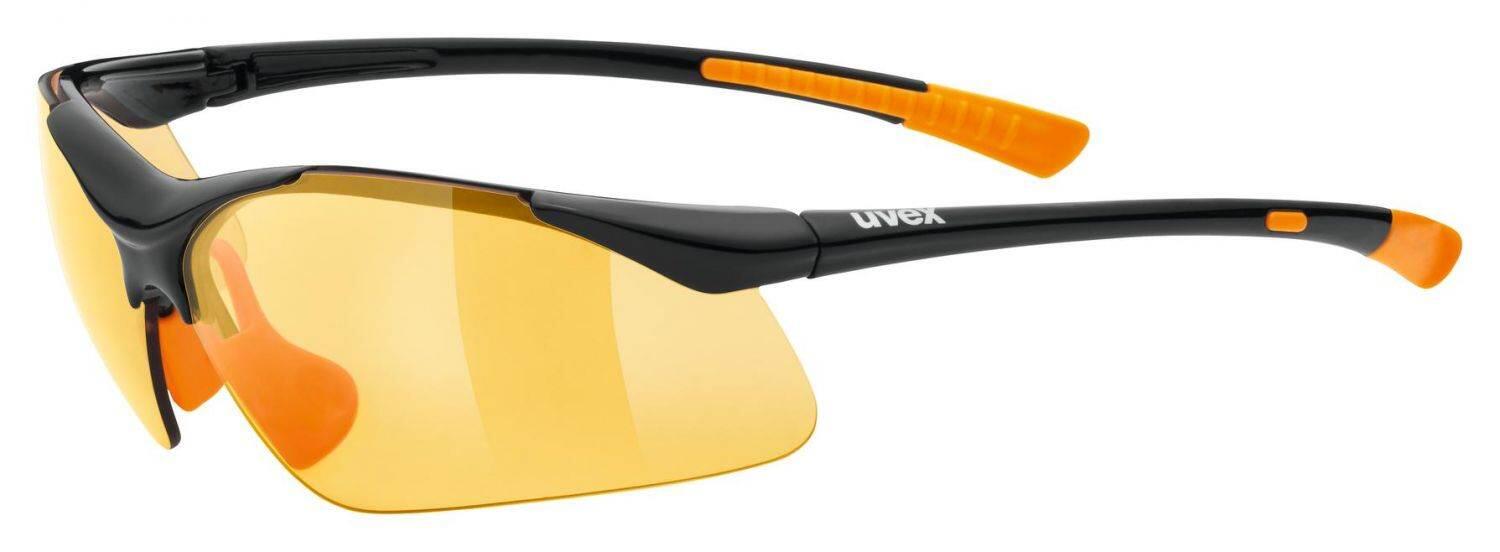 uvex Sportstyle 223 Sportbrille (2212 black/orange, litemirror orange (S1))
