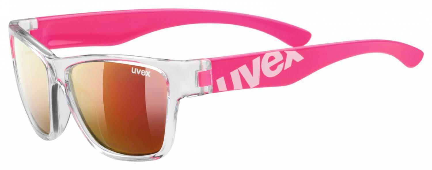 uvex Sportstyle 508 Kinder Sonnenbrille (9316 clear pink, mirror red (S3))