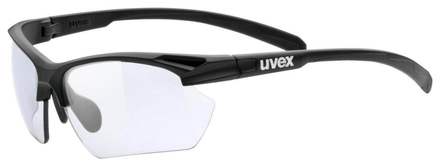 uvex Sportstyle 802 V small Sportbrille (2201 black mat, variomatic smoke (S1-3))